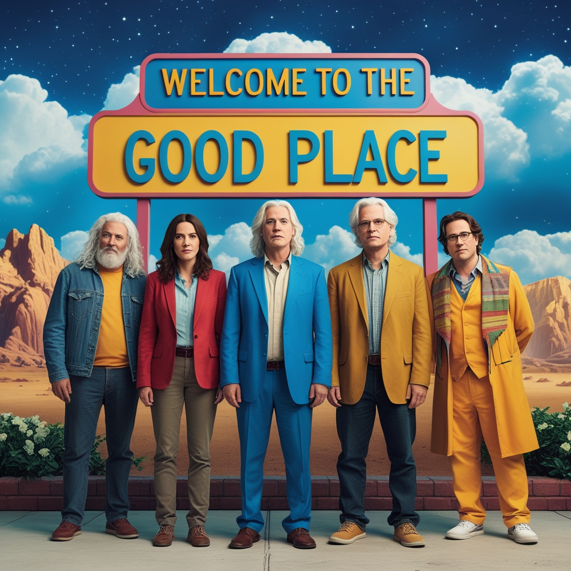 University students enjoying The Good Place's philosophical comedy